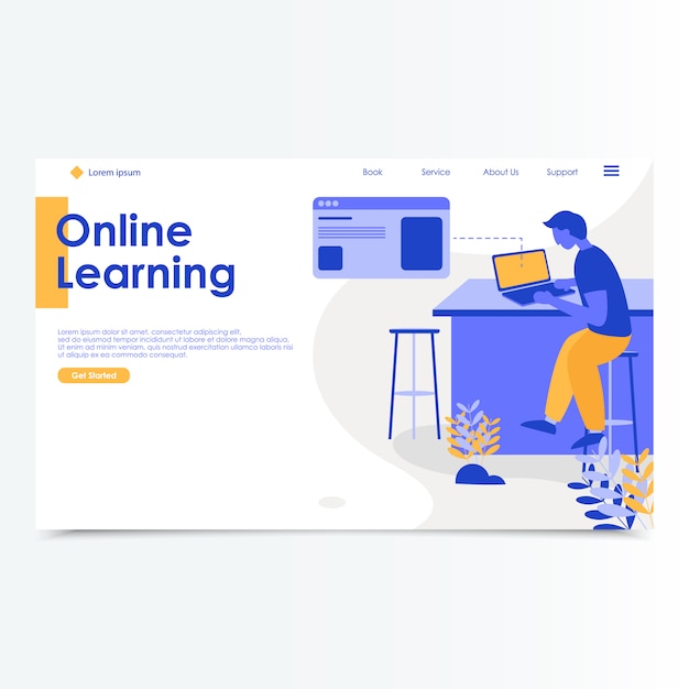 Página inicial de aprendizagem online