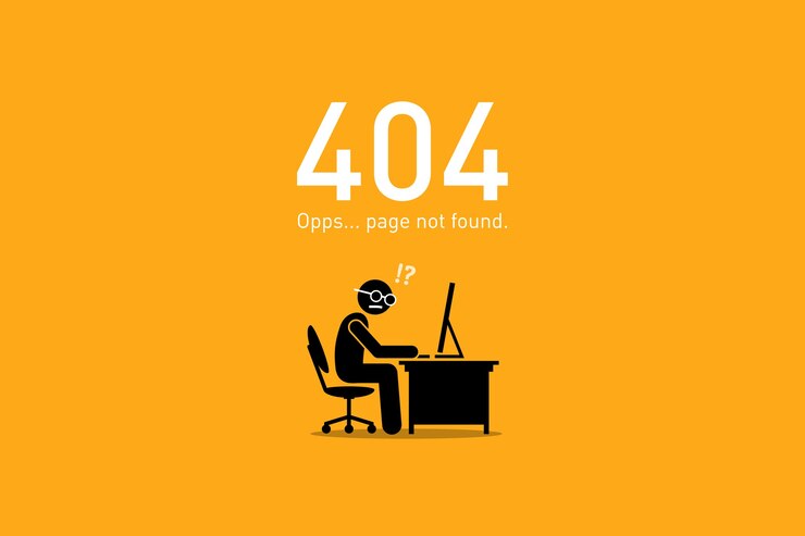 Vetor página não encontrada. a arte vetorial descreve um cenário engraçado e bem-humorado com bonecos humanos para erro de solicitação de http do site.