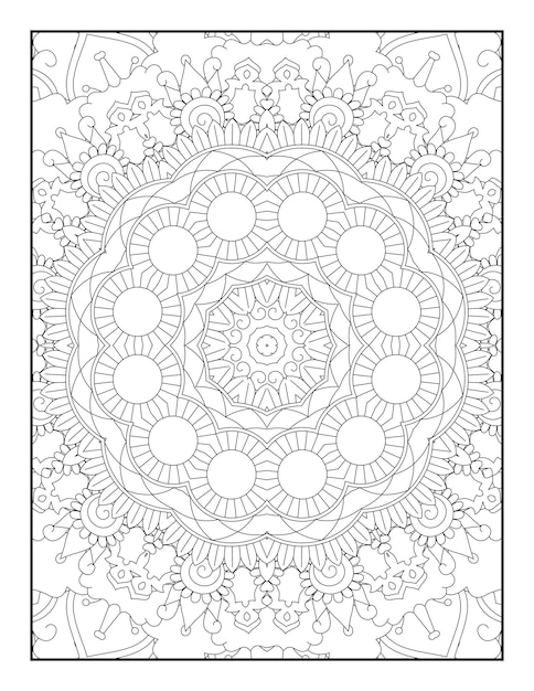 Página para colorir adulto. Mandala para colorir. Página para colorir