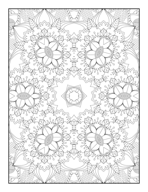 Página para colorir adulto. mandala para colorir. página para colorir