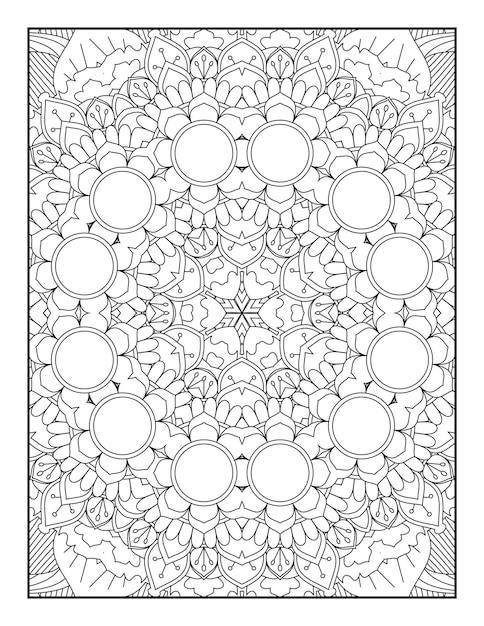 Página para colorir adulto. Mandala para colorir. Página para colorir