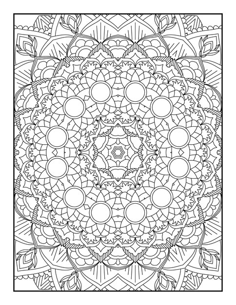 Página para colorir adulto. Mandala para colorir. Página para colorir