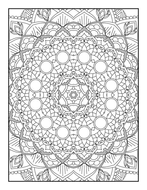 Página para colorir adulto. mandala para colorir. página para colorir