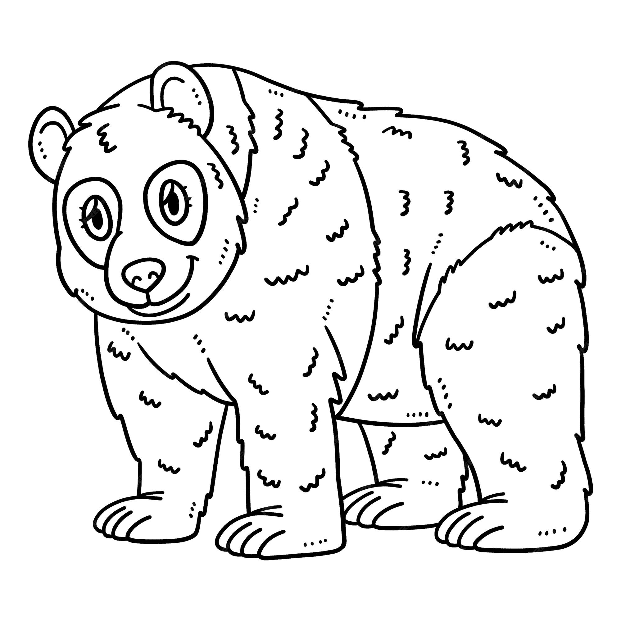 Desenho De Bebê Panda Página Para Colorir Isolada Crianças Livro