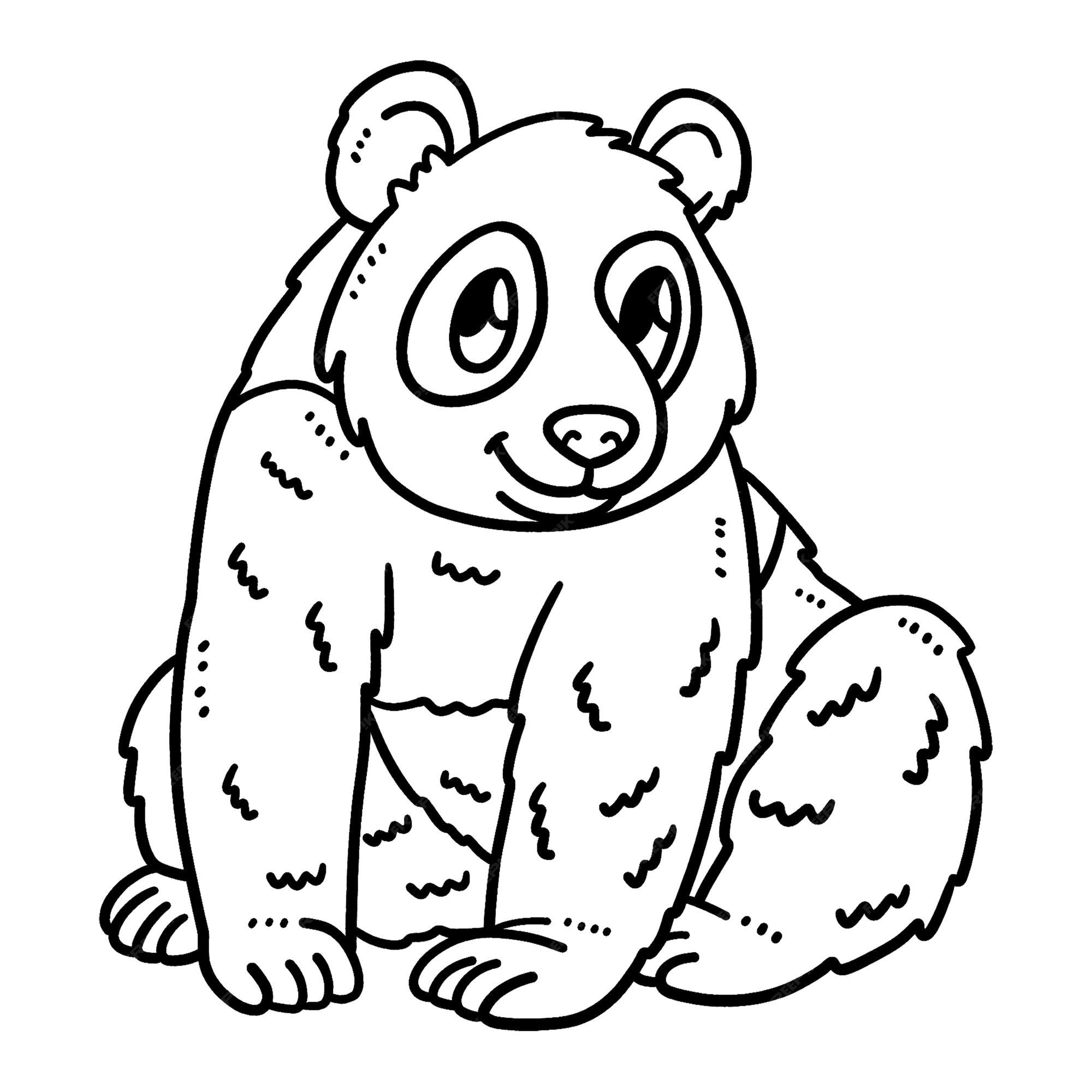 Desenho De Bebê Panda Página Para Colorir Isolada Crianças Livro