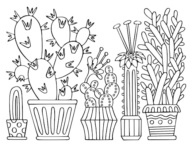 Desenhos de Cacto para colorir - 100 Desenhos para colorir