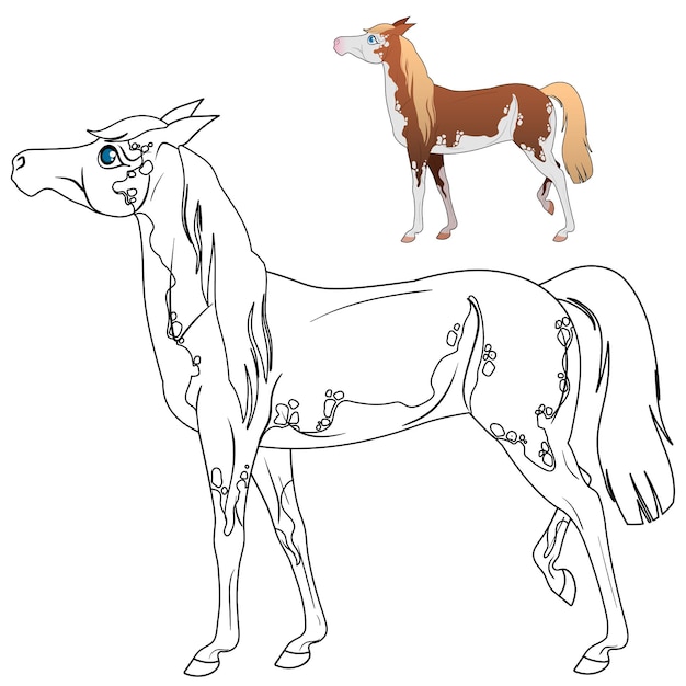 Desenho de Cavalo a saltar para Colorir - Colorir.com