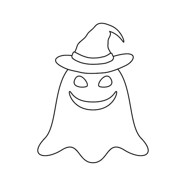 Desenho de Fantasma do dia das bruxas para colorir