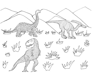 Desenho de Dinossauro Diplodoco para Colorir - Colorir.com