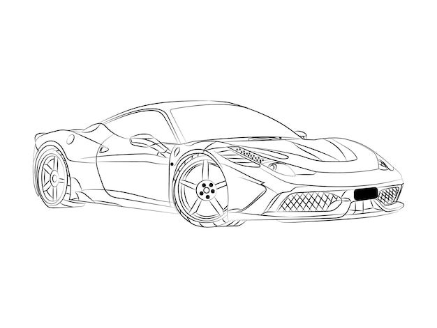 Carro Esportivo Para Colorir – Desenhos para Colorir