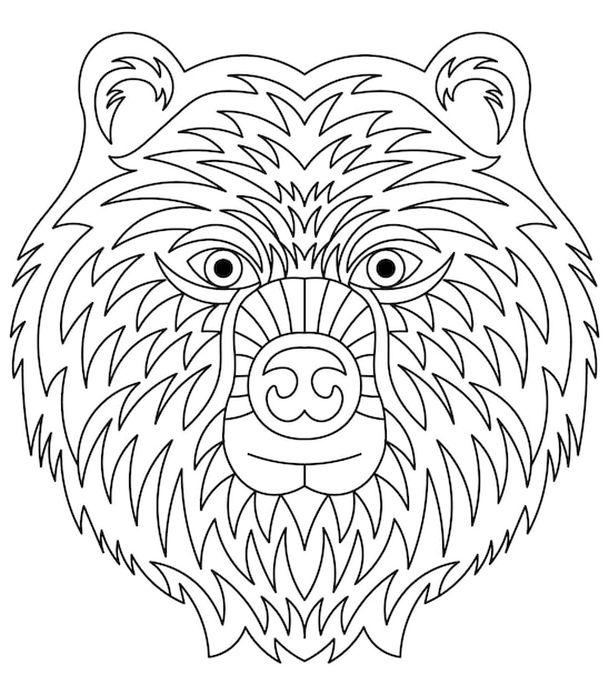 Desenho De Imagem Vetorial Um Animal Urso Páginas Para Colorir