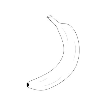 Banana Com Fundo Branco PNG , Esboço Ilustração Vetorial, Banana Para  Colorir PNG Imagem para download gratuito