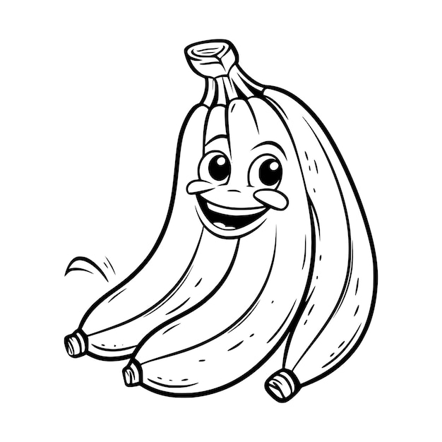 Desenhos de Banana para colorir - Bora Colorir