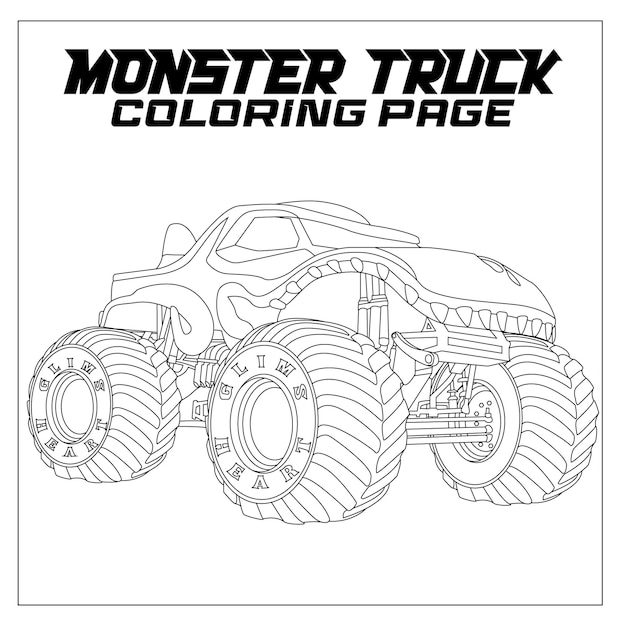 Monster Truck para colorir 19  Carro monstro, Desenhos de carros, Monster  truck