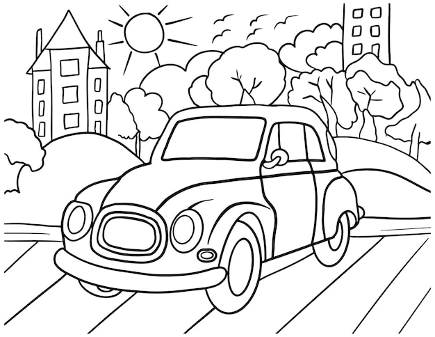 Desenhos Carros Simples Colorir Imagens – Download Grátis no Freepik