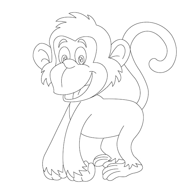 Desenhos Macaco (animais) para colorir – Páginas para Colorir