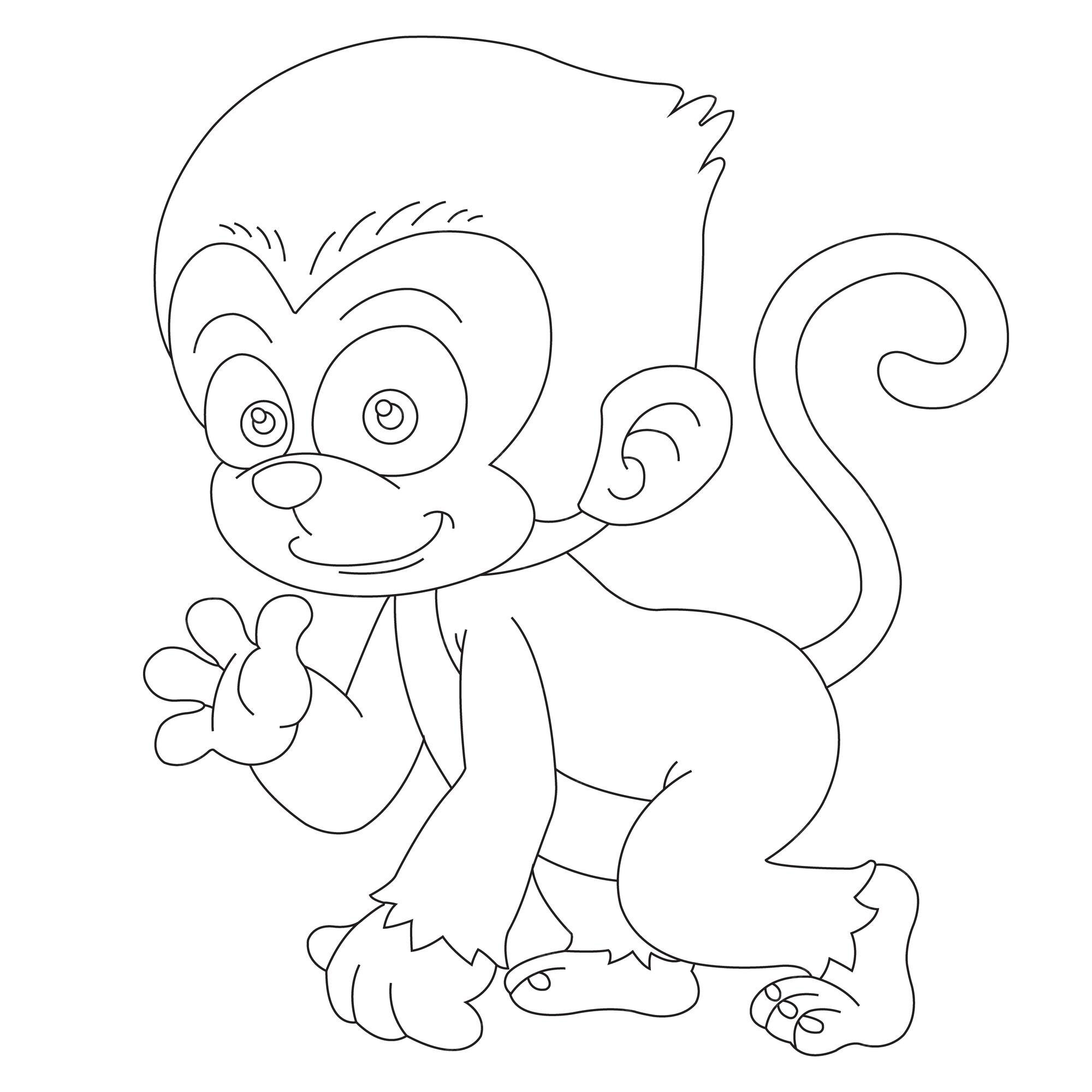 Desenho de macacos grátis para descarregar e colorir - Macacos - Just Color  Crianças : Páginas para colorir para crianças