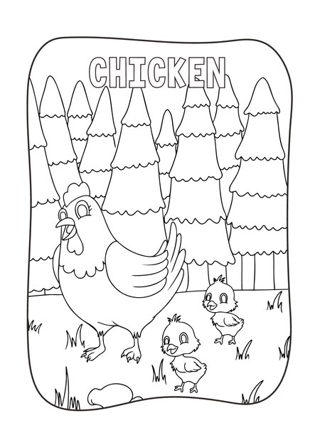 Desenho de Frango para colorir  Desenhos para colorir e imprimir gratis