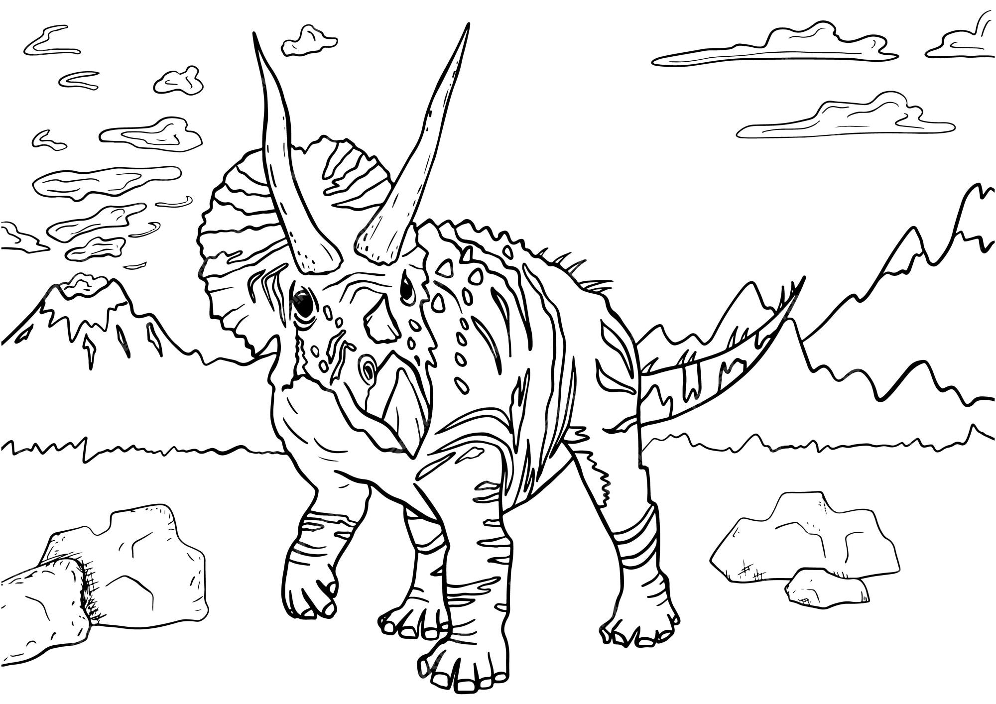 Descobrindo o Mundo dos Dinossauros: Desenhos para Colorir e Diversão  Pré-Histórica!