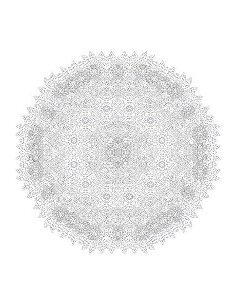 Página para colorir de flores. Mandala. Mandala Flor. Página para colorir