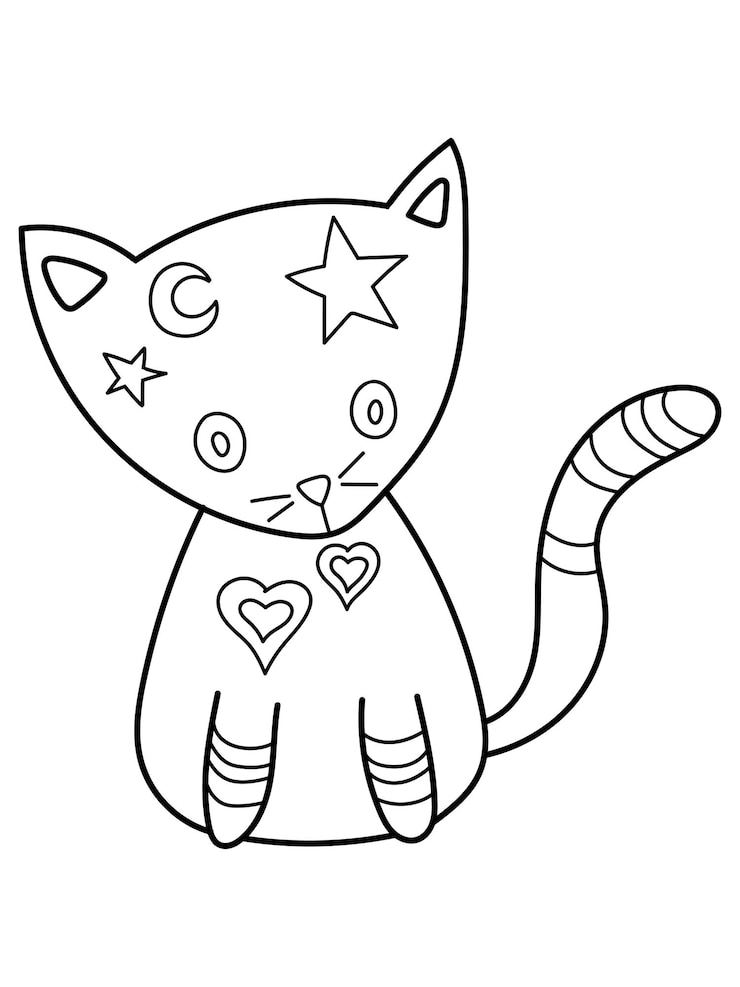 Vetor página para colorir de gatinho adorável para crianças
