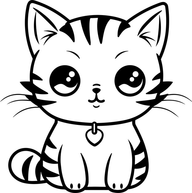 Desenho De Páginas Para Colorir Gatos Fofos Crianças Esboço Vetor PNG ,  Desenho De Gato, Desenho De Asa, Desenho De Anel Imagem PNG e Vetor Para  Download Gratuito