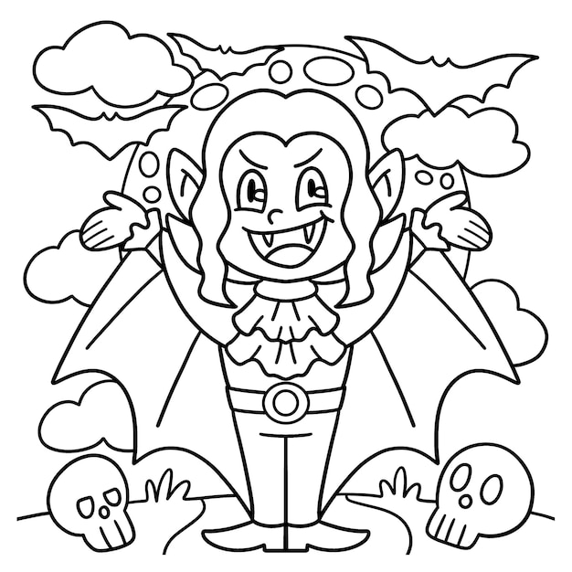 Desenho de Vampiro para colorir  Desenhos para colorir e imprimir