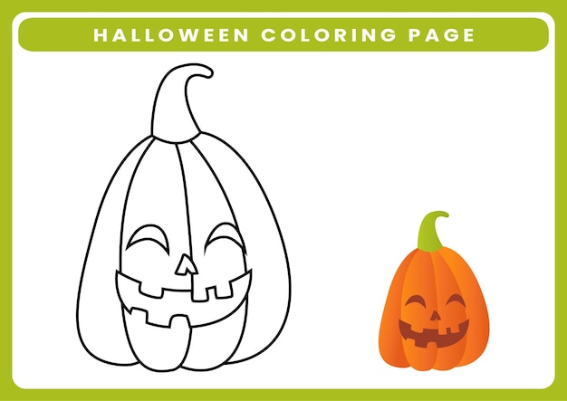 Página para colorir de halloween para crianças