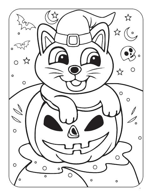 Página para colorir de Halloween para negócios kdp