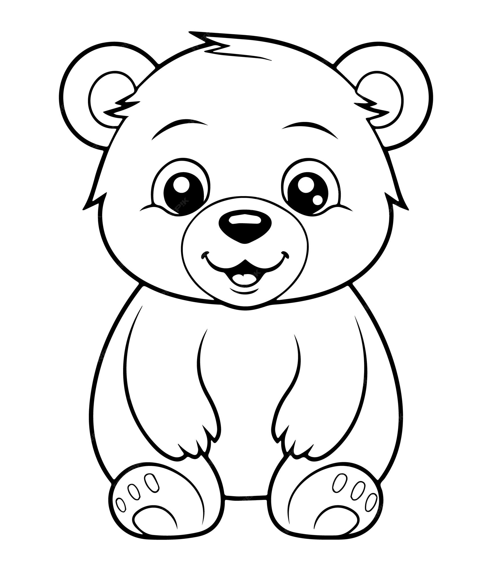 Desenho De Imagem Vetorial Um Animal Urso Páginas Para Colorir