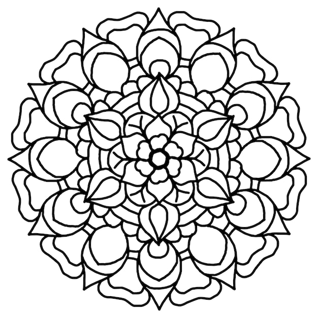 Desenho de Mandala flor para Colorir  Desenho de mandala, Mandala, Flores  para colorir