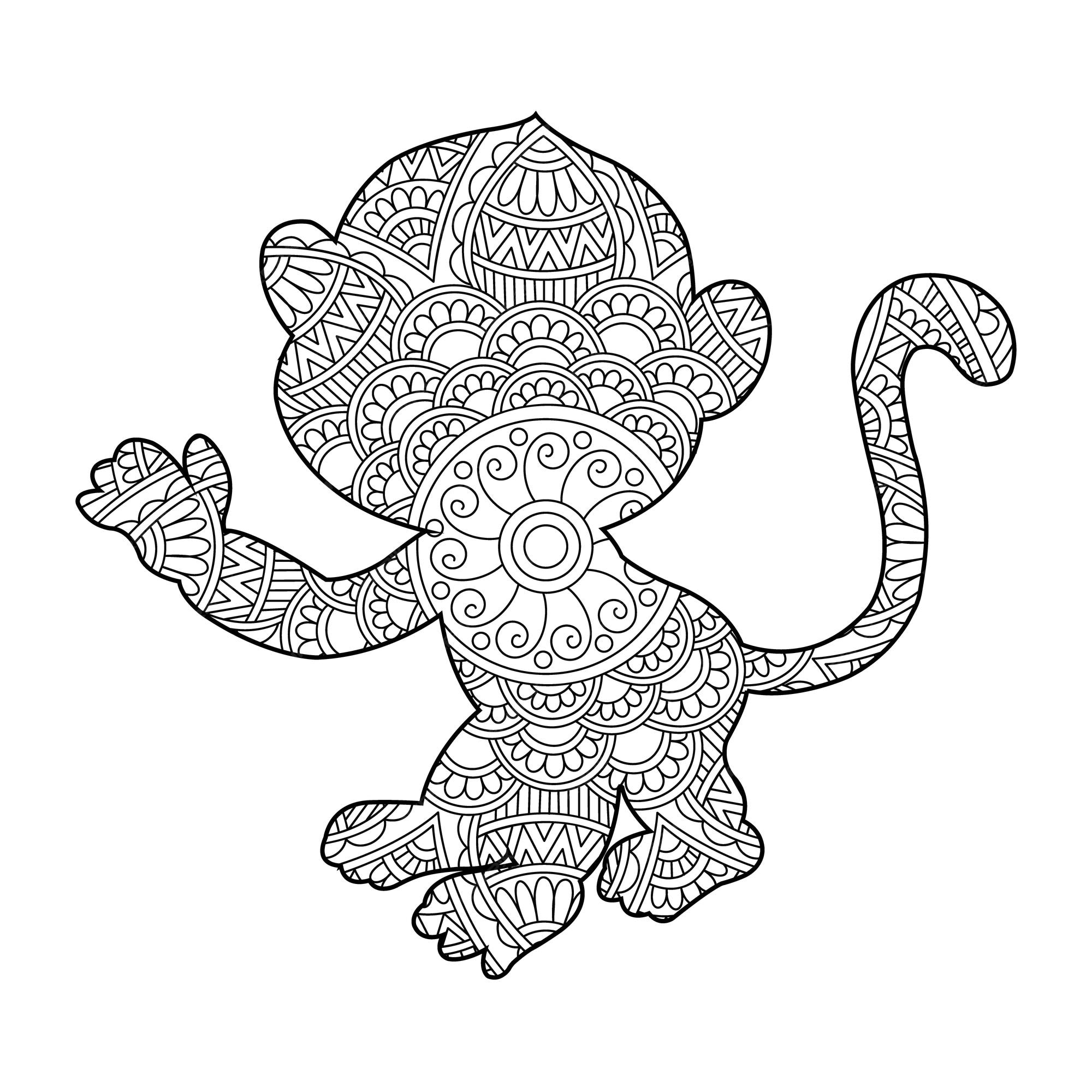 Desenho De Páginas Para Colorir Mandala Gorila Adultos Esboço Coloração  Desenhado à Mão Vetor PNG , Desenho De Homem, Desenho De Anel, Desenho  Colorido Imagem PNG e Vetor Para Download Gratuito