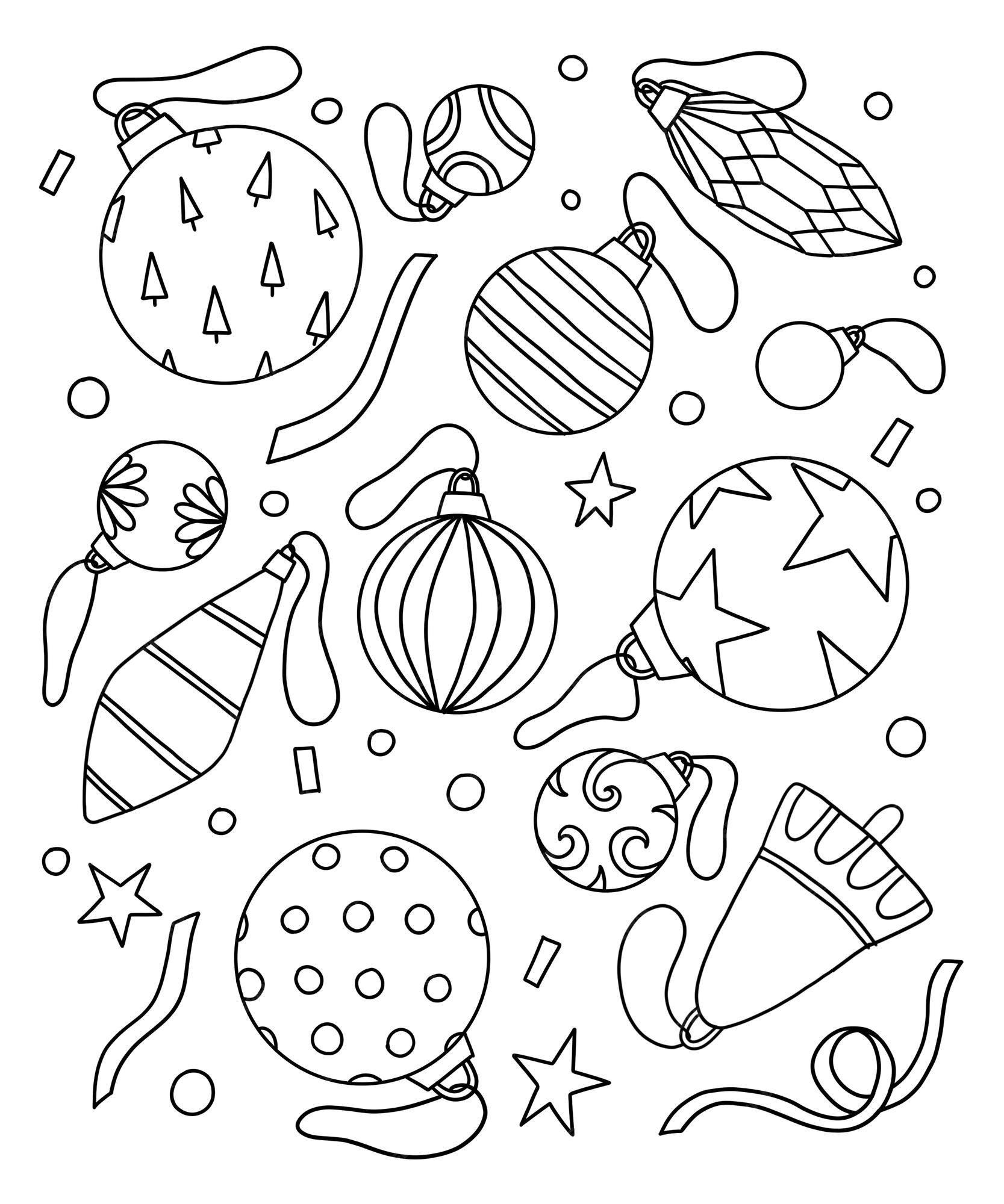 Desenhos de Natal para Colorir em Inglês - Brinquedos de Papel