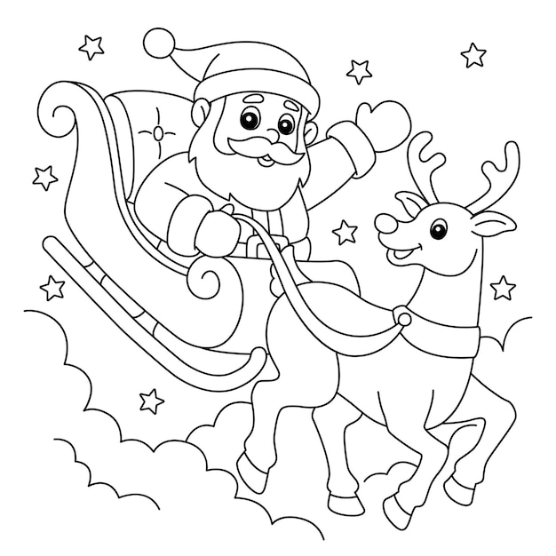 Desenho de Rosto de Papai Noel para o natal para Colorir - Colorir.com