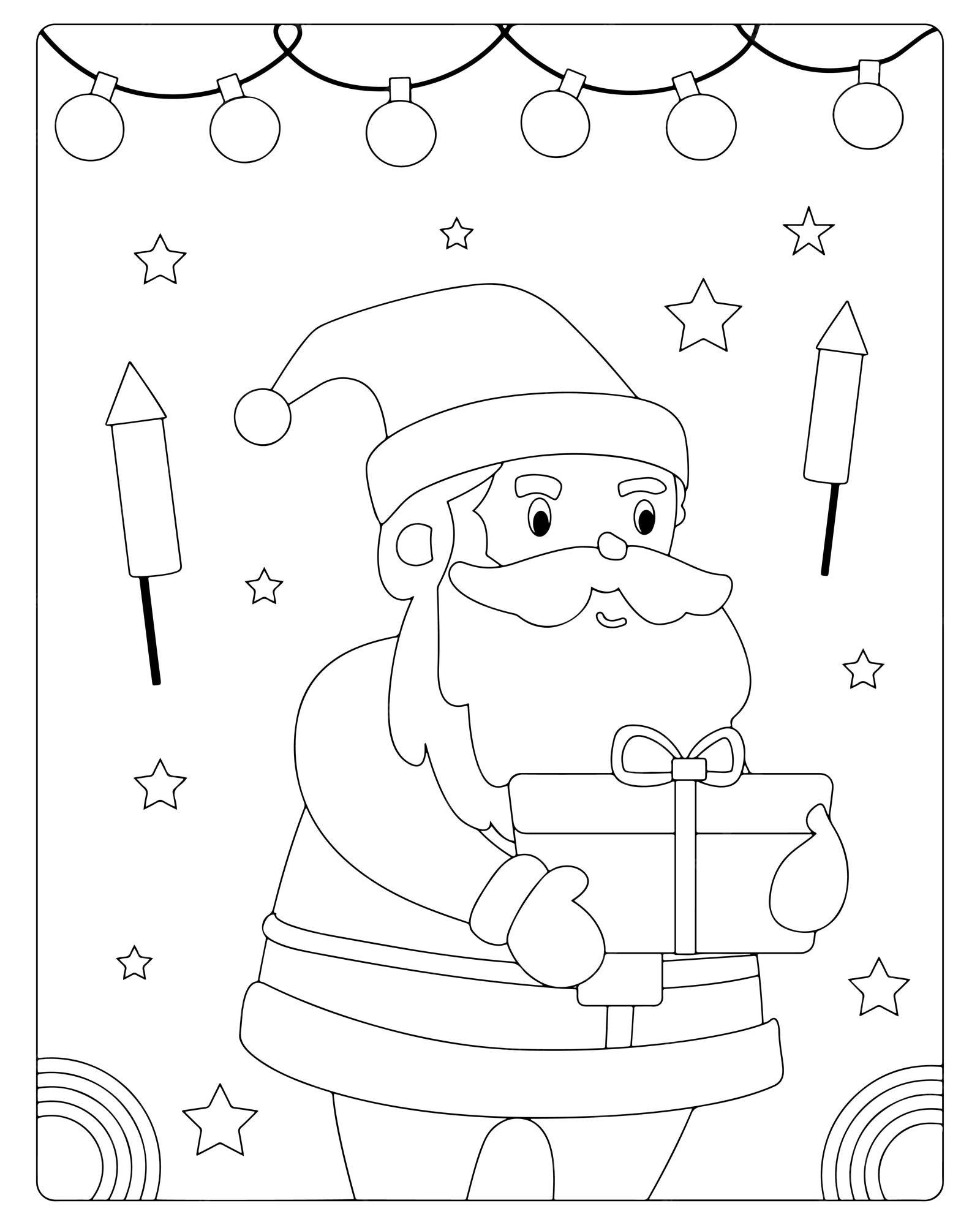 desenhos para colorir de natal para crianças 13982745 Vetor no Vecteezy