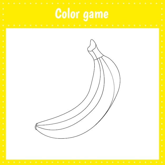 banana para colorir para crianças 5162571 Vetor no Vecteezy