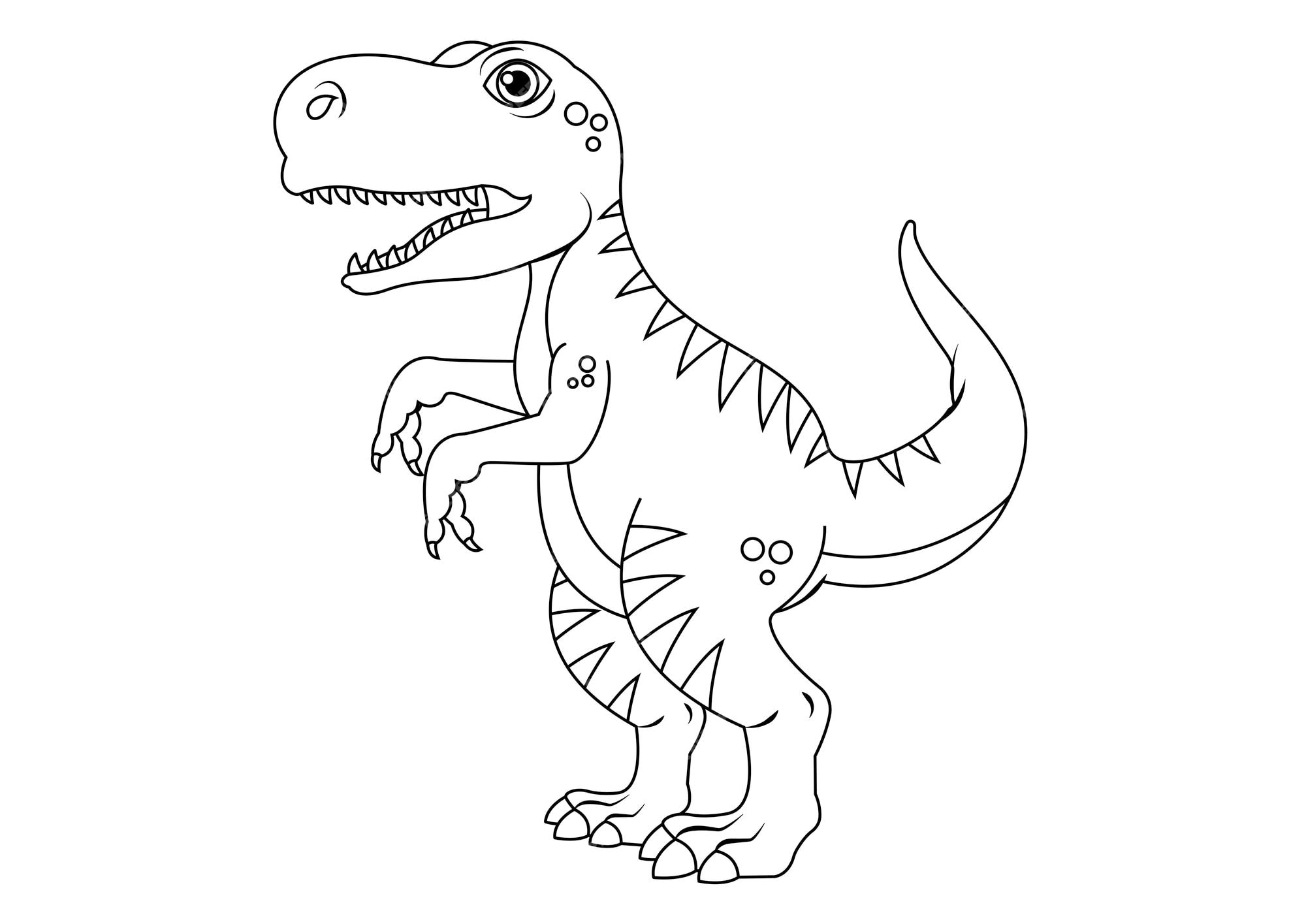 Desenho de T Rex Emoji para colorir