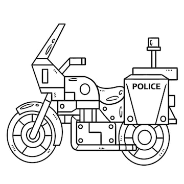 página para colorir de moto da polícia para crianças 12902431