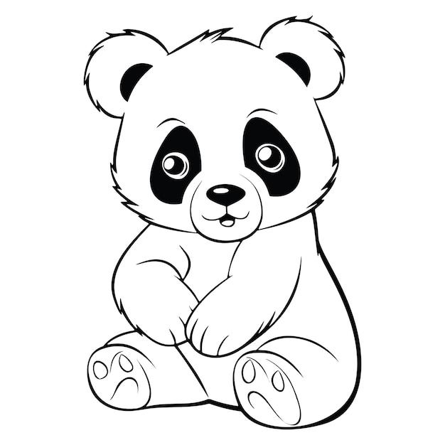 Desenho De Esboço Páginas Para Colorir Panda Kawaii Fofo Vetor PNG , Desenho  De Panda, Desenho Kawaii, Desenho De Asa Imagem PNG e Vetor Para Download  Gratuito