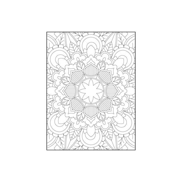 Página para colorir mandala floral