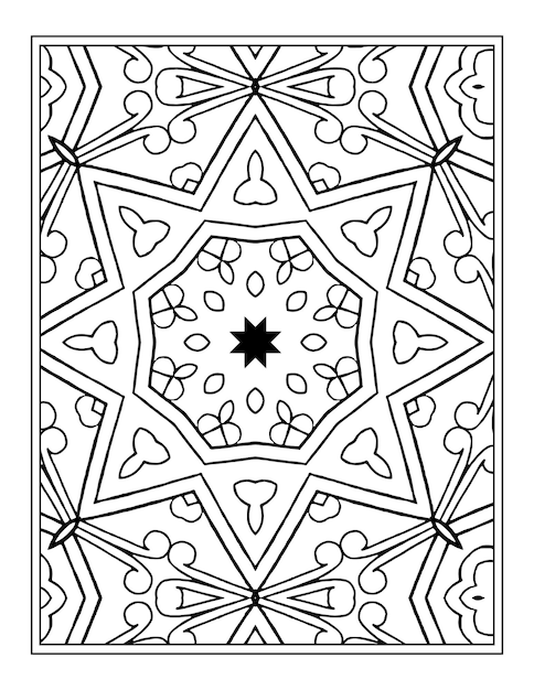 Página para colorir mandala para adulto