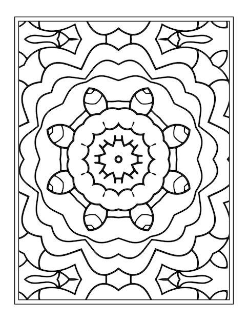 Página para colorir mandala para kdp interior