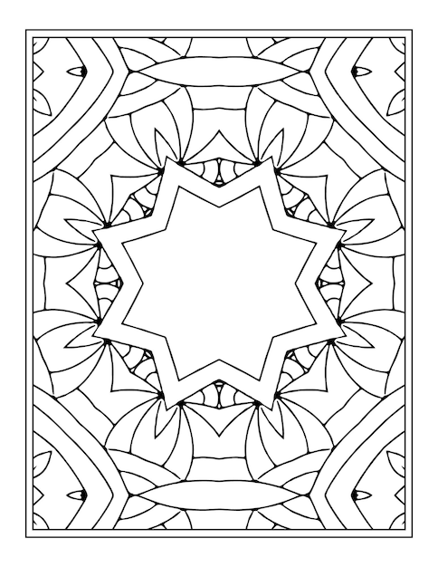 Página para colorir mandala para página para colorir kdp