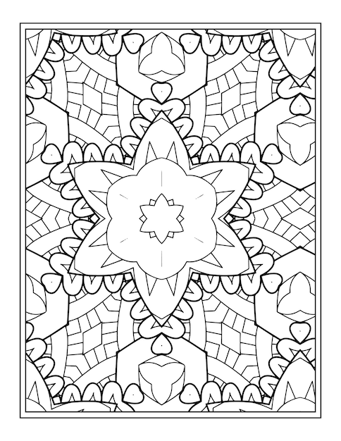 Página para colorir mandala para página para colorir kdp