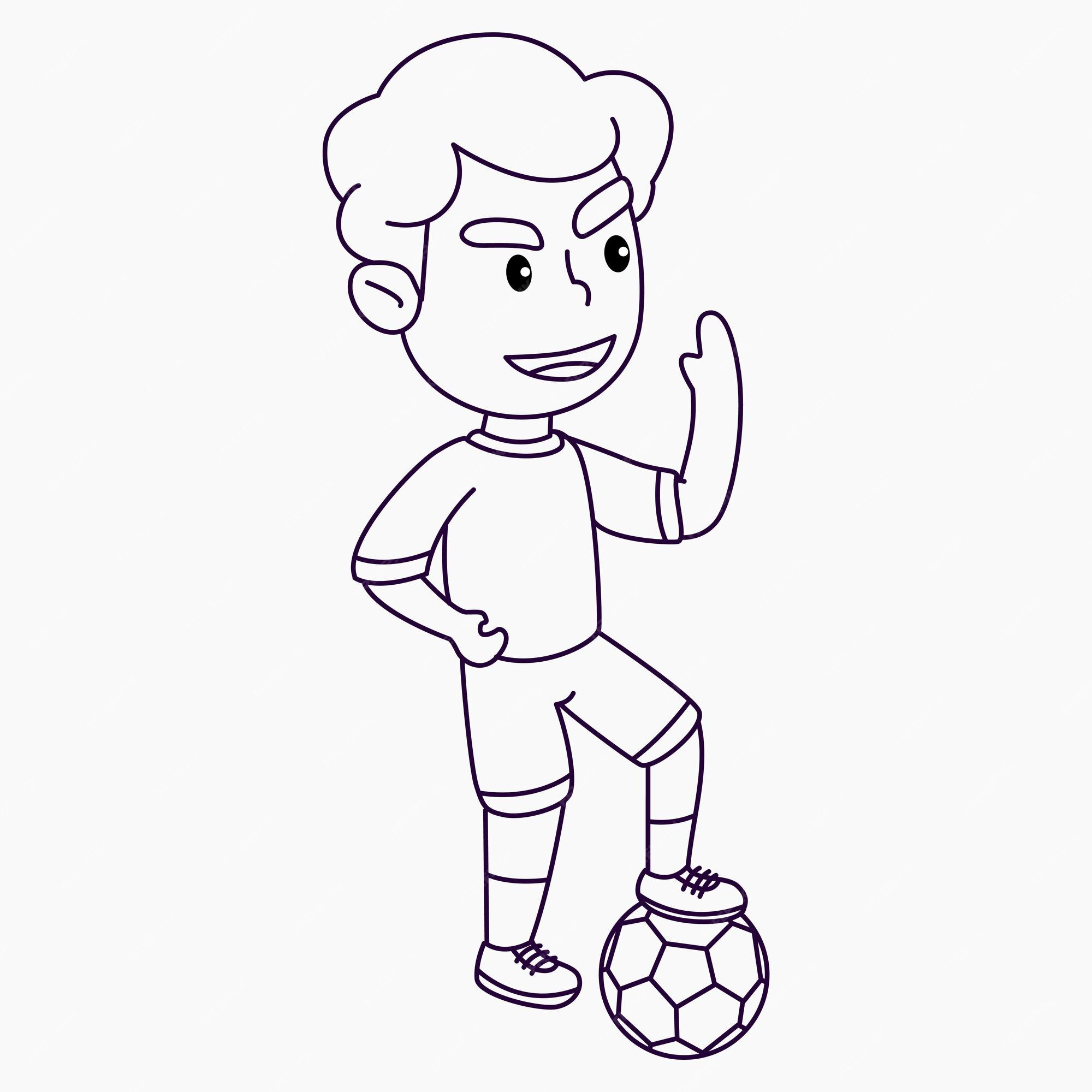 Desenho animado de ilustração de homem bonito jogando bola de