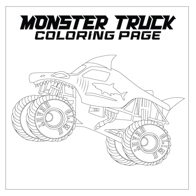 Desenhos de Monster Truck para Imprimir e Colorir