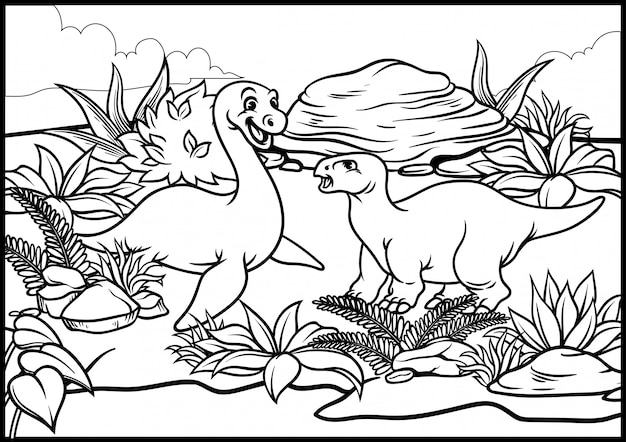 Descobrindo o Mundo dos Dinossauros: Desenhos para Colorir e Diversão  Pré-Histórica!