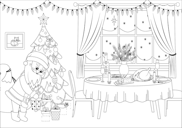 Desenhos de Papai Noel para colorir  Tree coloring page, Christmas tree  coloring page, Printable christmas coloring pages