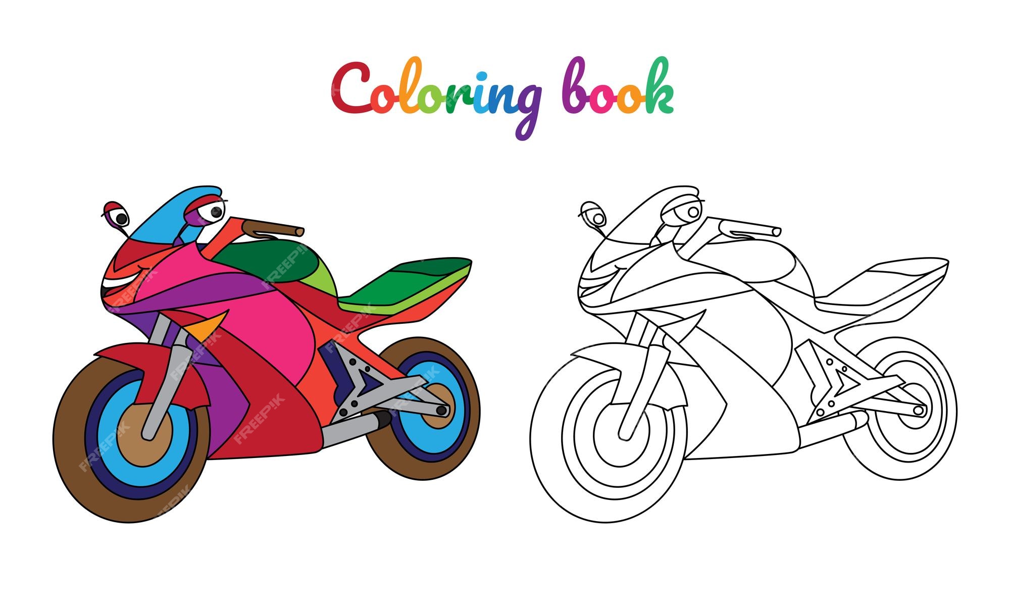 Desenho de Moto pintado e colorido por Usuário não registrado o