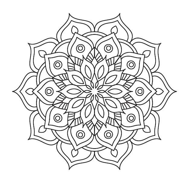 Páginas coloridas de obras de arte de mandala